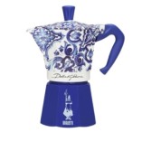 Bialetti Moka Express D&G гейзерная кофеварка на 6 порций, синяя