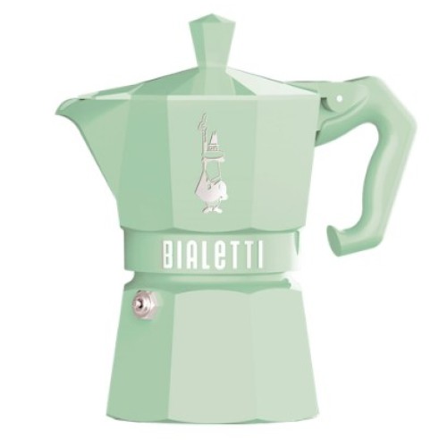 Bialetti Moka Express Exclusive гейзерная кофеварка на 3 порции, зеленая