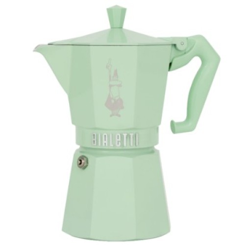 Bialetti Moka Express Exclusive гейзерная кофеварка на 6 порций, зеленая