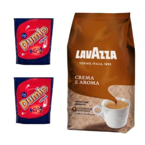 Кофе в зернах и две упаковки конфет Dumle Original