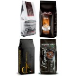 Четыре вида кофе в зернах