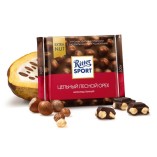 Ritter Sport шоколад темный с цельным лесным орехом, 100 гр