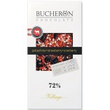 Bucheron шоколад горький с клюквой, клубникой и фисташками, 100 гр