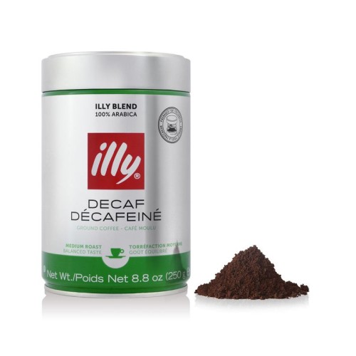 illy Espresso Decaf, без кофеина, молотый, 250 гр.
