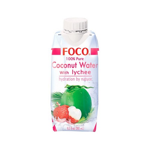 Foco кокосовая вода с соком личи, 330 мл