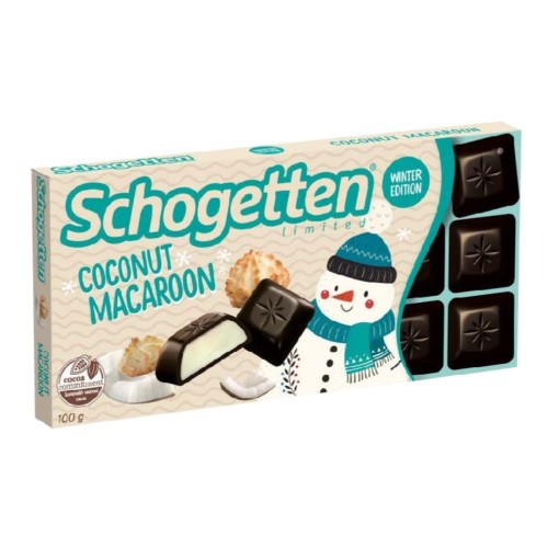 Schogetten шоколад темный Coconut Macaroon, 100 гр