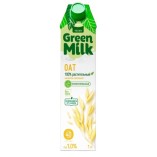 Green Milk напиток овсяный, обогащенный кальцием и витаминами, 1л