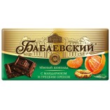 Бабаевский, шоколад темный с мандарином и грецким орехом, 90 гр