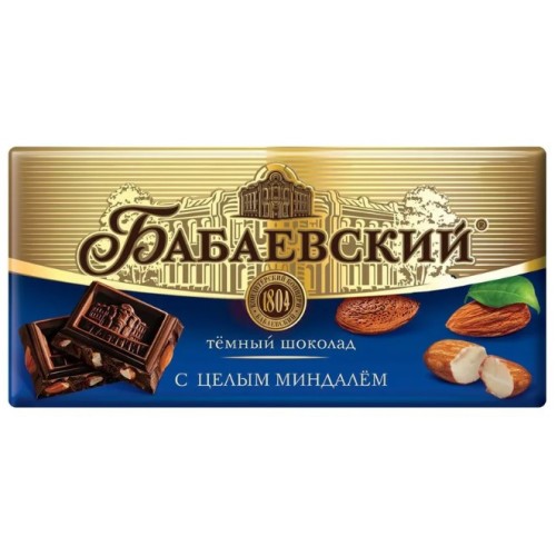 Бабаевский, шоколад темный Миндаль, 200 гр