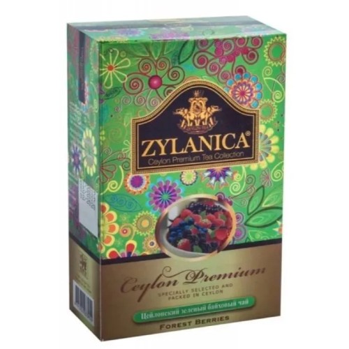 Zylanica чай зеленый Ceylon Premium Collection Лесные ягоды, 100 гр