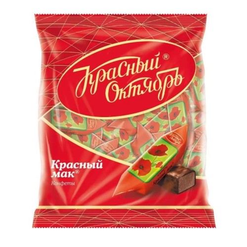 Красный октябрь конфеты Красный мак, 250 гр