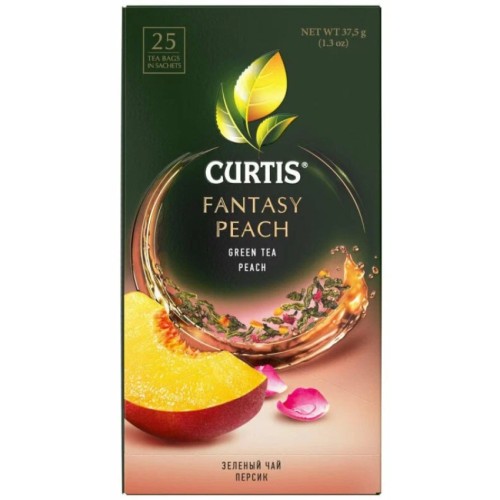 Curtis чай зеленый Fantasy Peach, 25 пакетиков