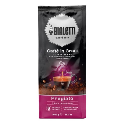 Bialetti Pregiato Arabica 100%, зерно, 1000 гр