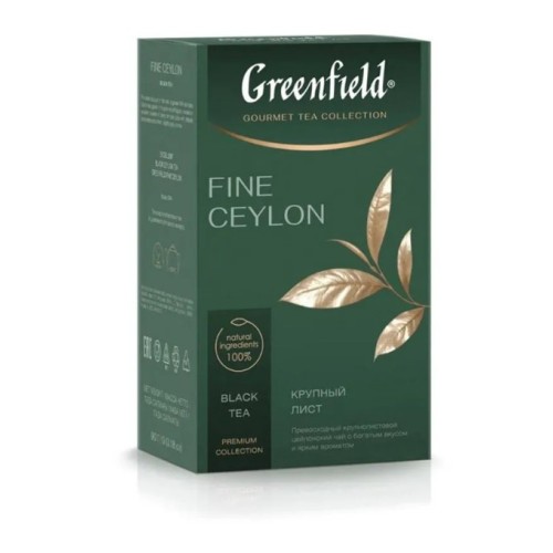 Greenfield чай черный Fine Ceylon, крупнолистовой, 90 гр
