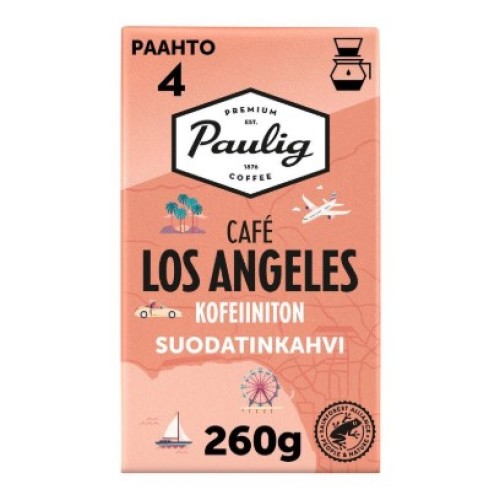 Paulig Los Angeles, молотый, без кофеина, 260 гр