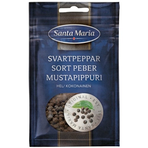 Santa Maria перец черный целый, 22 гр