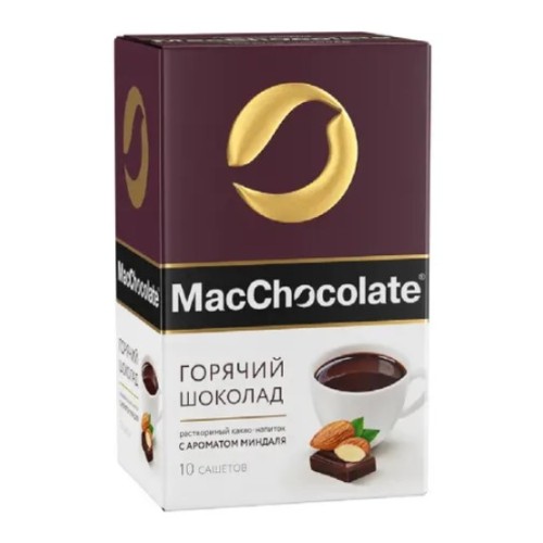 MacChocolate горячий шоколад Миндаль, 10 х 20 гр