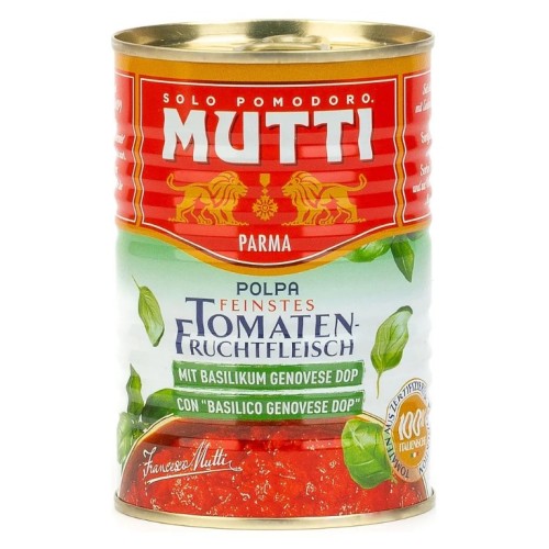 Mutti томаты кубиками с базиликом, 400 гр