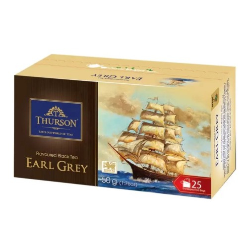 Thurson чай черный Earl Grey, 25 пакетиков