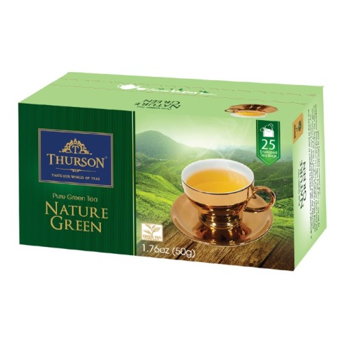 Thurson чай зеленый Nature Green, 25 пакетиков