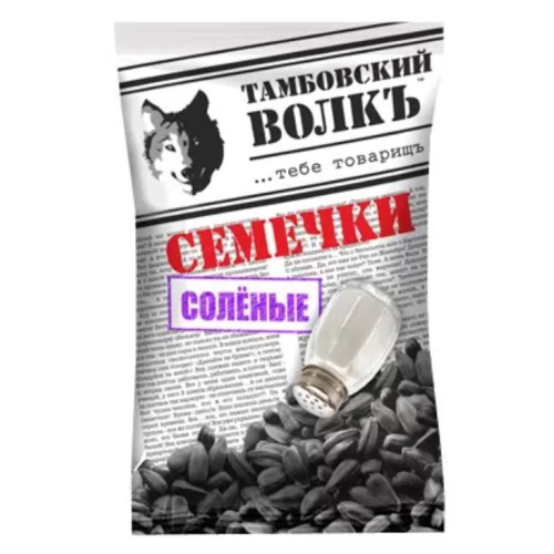 Тамбовский волкъ, семечки жареные, соленые, 90 гр