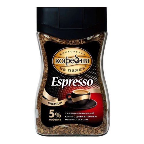 Московская кофейня на паяхъ Espresso, растворимый, 95 гр