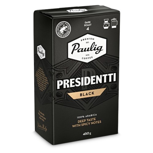 Paulig Presidentti Black Label, молотый, 450 гр