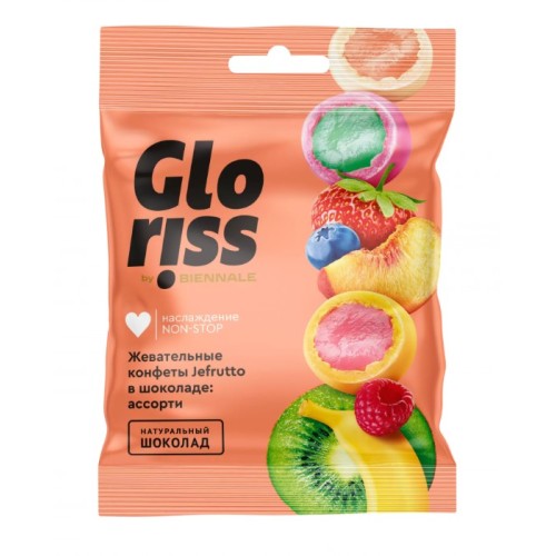 Gloriss Jefrutto жевательные конфеты, ассорти, 35 гр