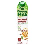 Green Milk напиток соевый Яблочный штрудель, 1л