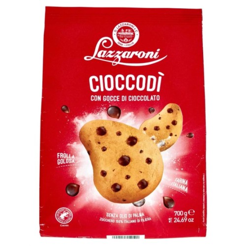 Lazzaroni печенье с шоколадной крошкой Cioccodi, 300 гр
