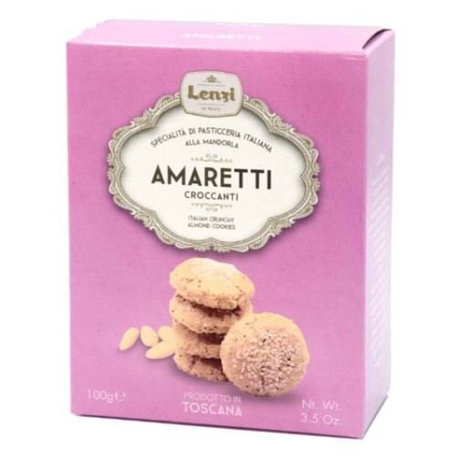 Lenzi печенье Амаретти с миндалем, хрустящее, 100 гр
