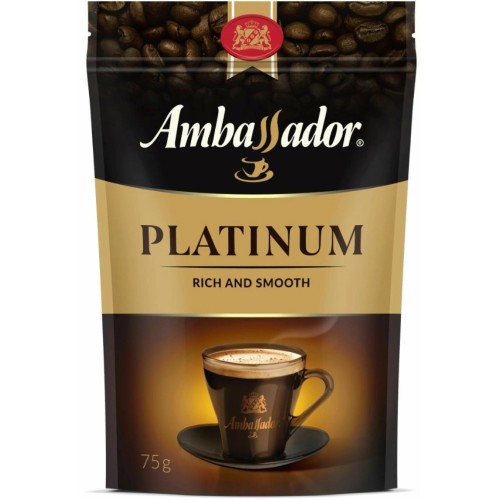 Ambassador Platinum, растворимый кофе, 75 гр