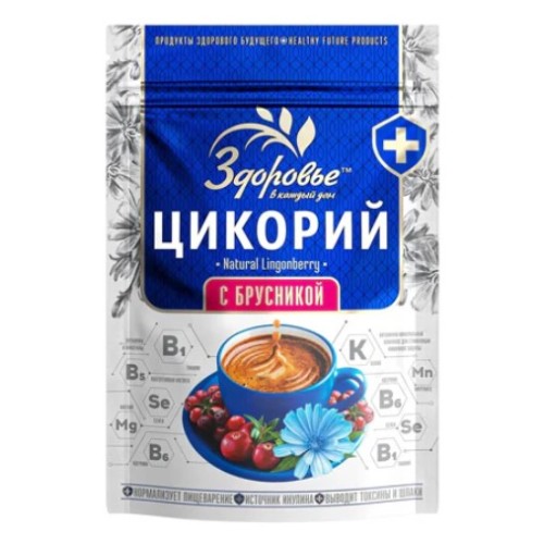 Здоровье цикорий с брусникой, гранулированный, 85 гр