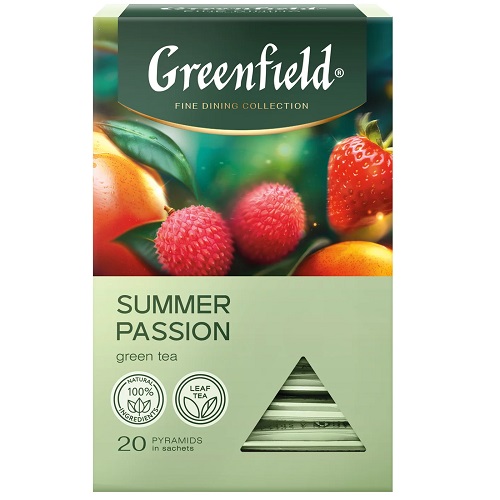 Greenfield чай зеленый Summer Passion, 20 пирамидок