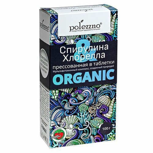 Это полезно спирулина и хлорелла, таблетки, 100 гр