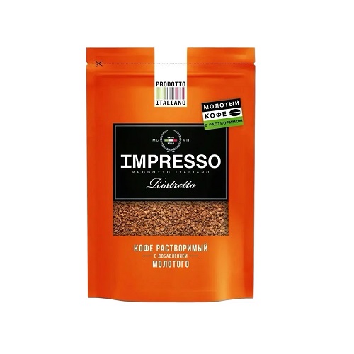 Impresso Ristretto, растворимый кофе, мягкая упаковка, 100 гр