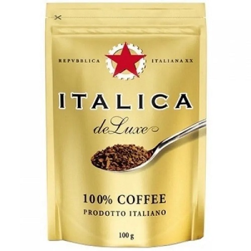 Italica de Luxe, растворимый кофе, мягкая упаковка, 100 гр