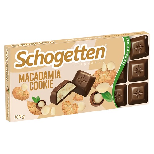 Schogetten шоколад молочный Macadamia Cookie, 100 гр