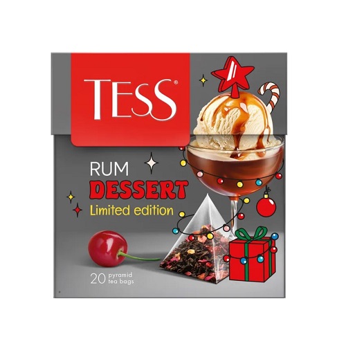 Tess чай черный Rum Dessert, 20 пирамидок