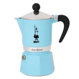 Bialetti Rainbow, голубая гейзерная кофеварка на 3 порции