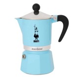 Bialetti Rainbow, голубая гейзерная кофеварка на 6 порций