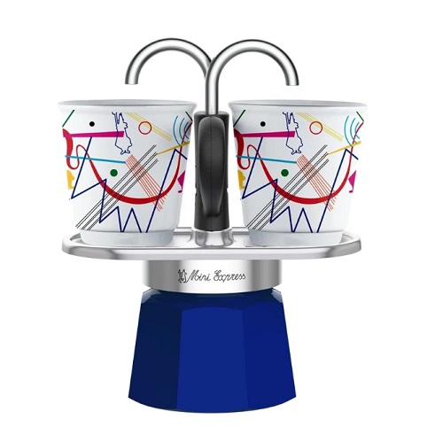 Bialetti Set Mini Express Kandinsky гейзерная кофеварка и 2 чашки Bialetti Set Mini Express Kandinsky гейзерная кофеварка и 2 чашки