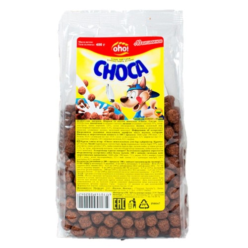 Oho сухой завтрак Choca, 400 гр