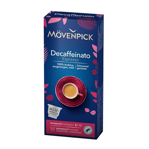 Movenpick Decaffeinato Green cap, для Nespresso, 10 шт