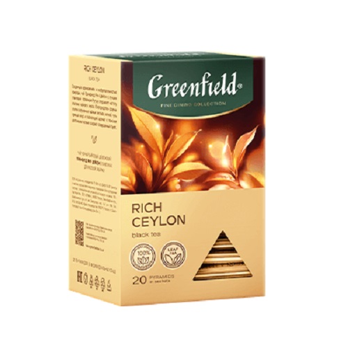 Greenfield чай черный Rich Ceylon, 20 пирамидок Greenfield чай черный Rich Ceylon, 20 пирамидок
