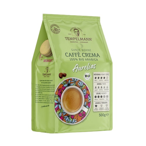 Tempelmann Aurelias Caffe Crema, зерно, 500 гр Tempelmann Aurelias Caffe Crema, зерно, 500 гр
