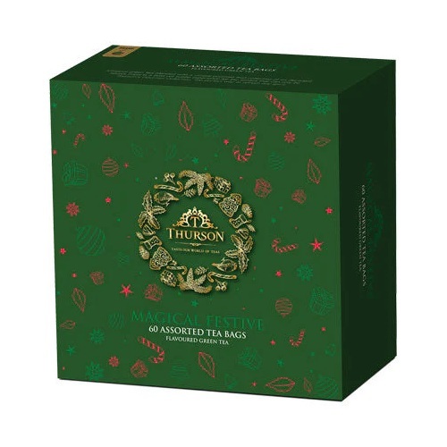 Thurson чай ассорти Magical Festive, зеленый, 60 пакетиков