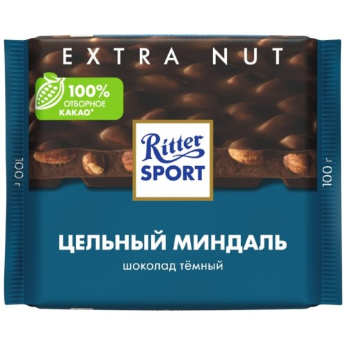 Ritter Sport шоколад молочный Цельный миндаль, 100 гр
