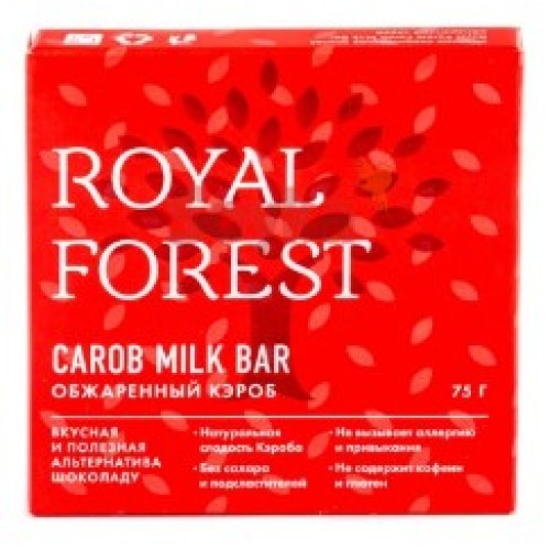 Royal Forest шоколад из обжаренного кэроба, 75 гр
