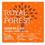 Royal Forest шоколад из кэроба апельсин, имбирь, корица, 75 гр
